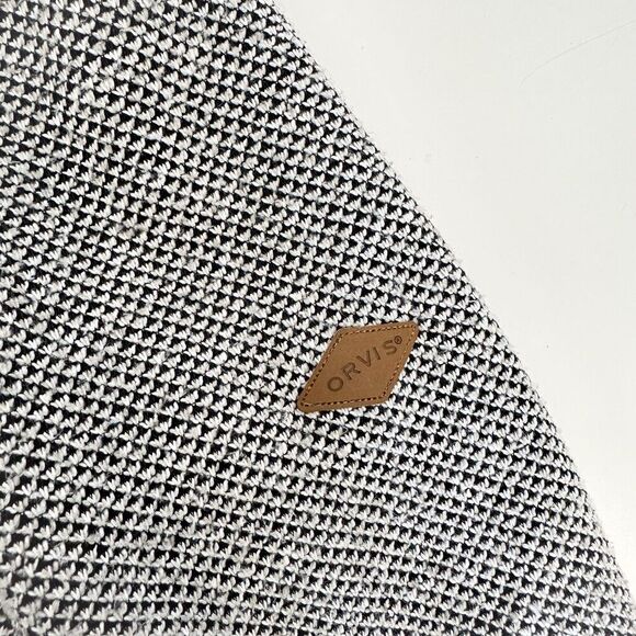 ORVIS Mens Brighton Sherpa Lined 1/4 Zip Pullover Sweater Sz Medium Black White - Picture 7 of 11